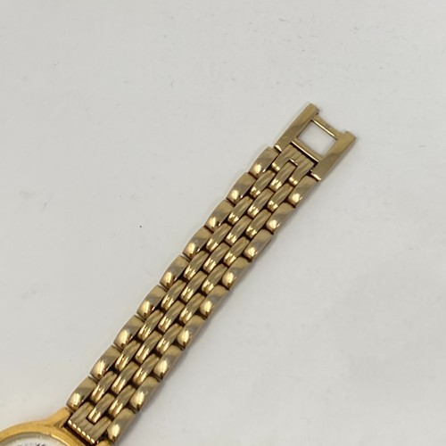 Seiko Watch Women 23mm Gold Tone Date 7N82-0228 White Dial Round New Battery 6" - Picture 18 of 20