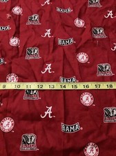 Alabama Bama Crimson Tide Cotton Fabric 26 X 24 OOP