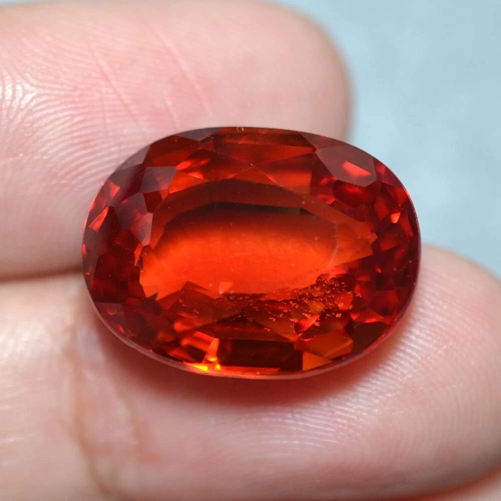 24.60 Ct 20x15.2 MM Orange Sapphire Lab Created Corundum VDO O893