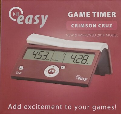 DGT Easy Game Timer - Crimson Cruz Gametimer Digital Chess Time Keeper Computer