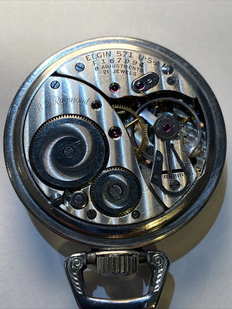 Elgin 571 pocket watch sale