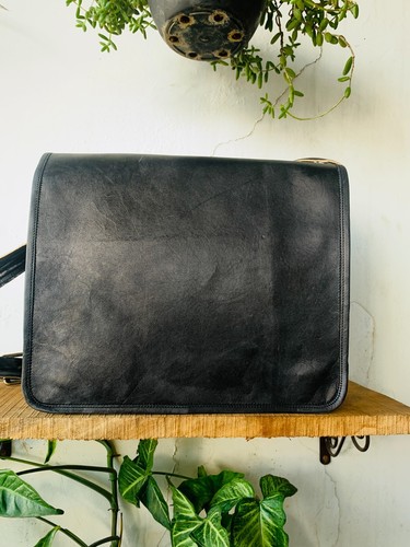 Maletín Bolso Cartera Bolso Mensajero Hecho a Mano Cuero De Colección Ultimate - Imagen 3 de 5