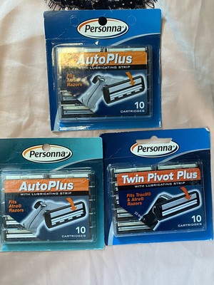 Personna Twin Pivot Auto Plus Cartridges with Lube Strip for Atra Trac 30 Count