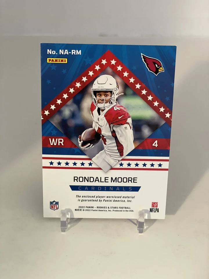2022 NFL Rookies and Stars Rondale Moore NFL Authentic Patch Player worn  #NA-RM - Image 4 of 4