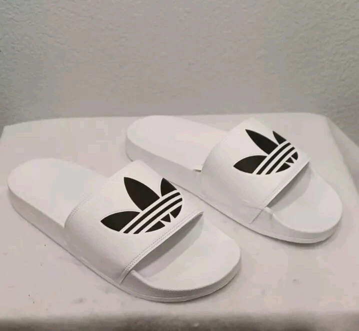 Nuovi sandali sandali Adidas Adilette Lite ~ bianco nero (FU8297) da uomo taglia 10