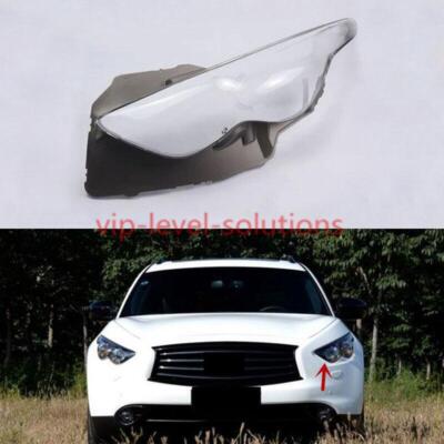 For Infiniti QX70 2014-2017 Left Side Headlight Lens Clear Cover + Sealant Glue