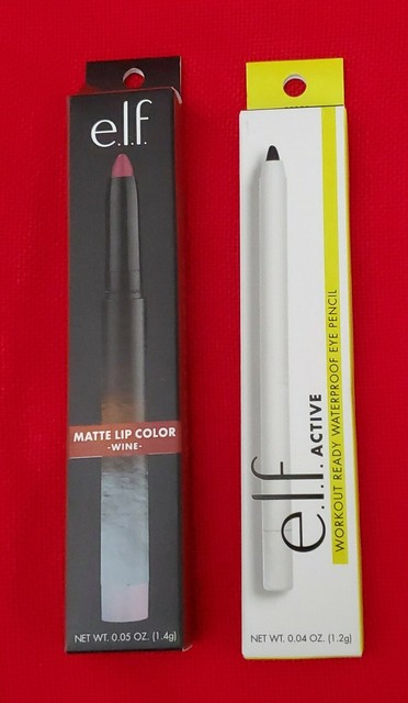 2-ELF Matte Lip Color WINE/Elf Active Waterproof Eye pencil Full BRAND NEW | eBay