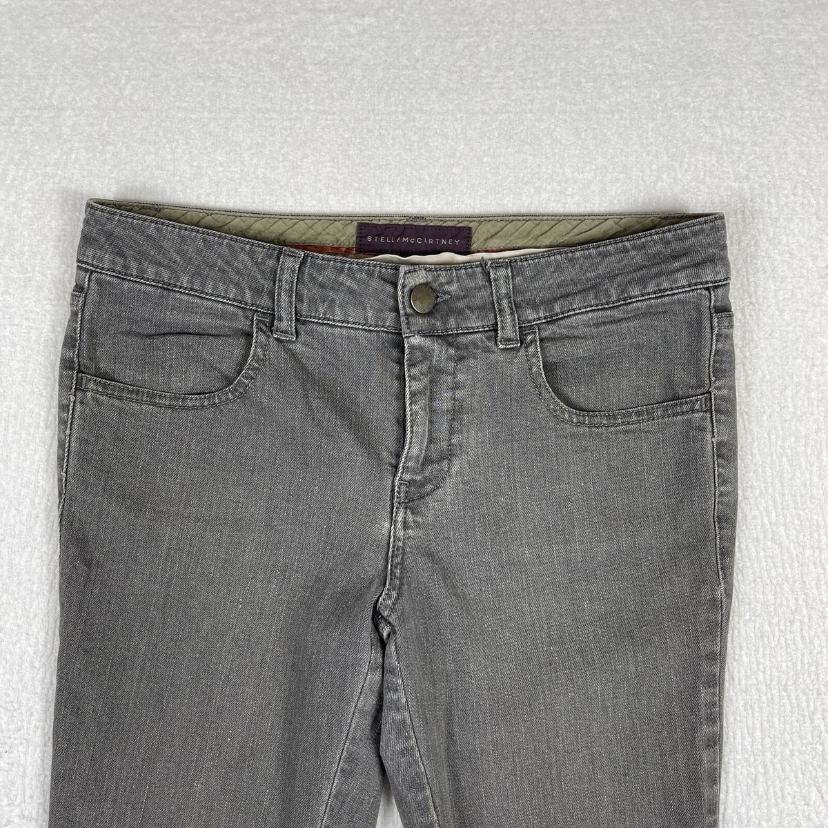 Stella Mccartney Jeans Womens 28 Gray Denim Low Skinny Ankle