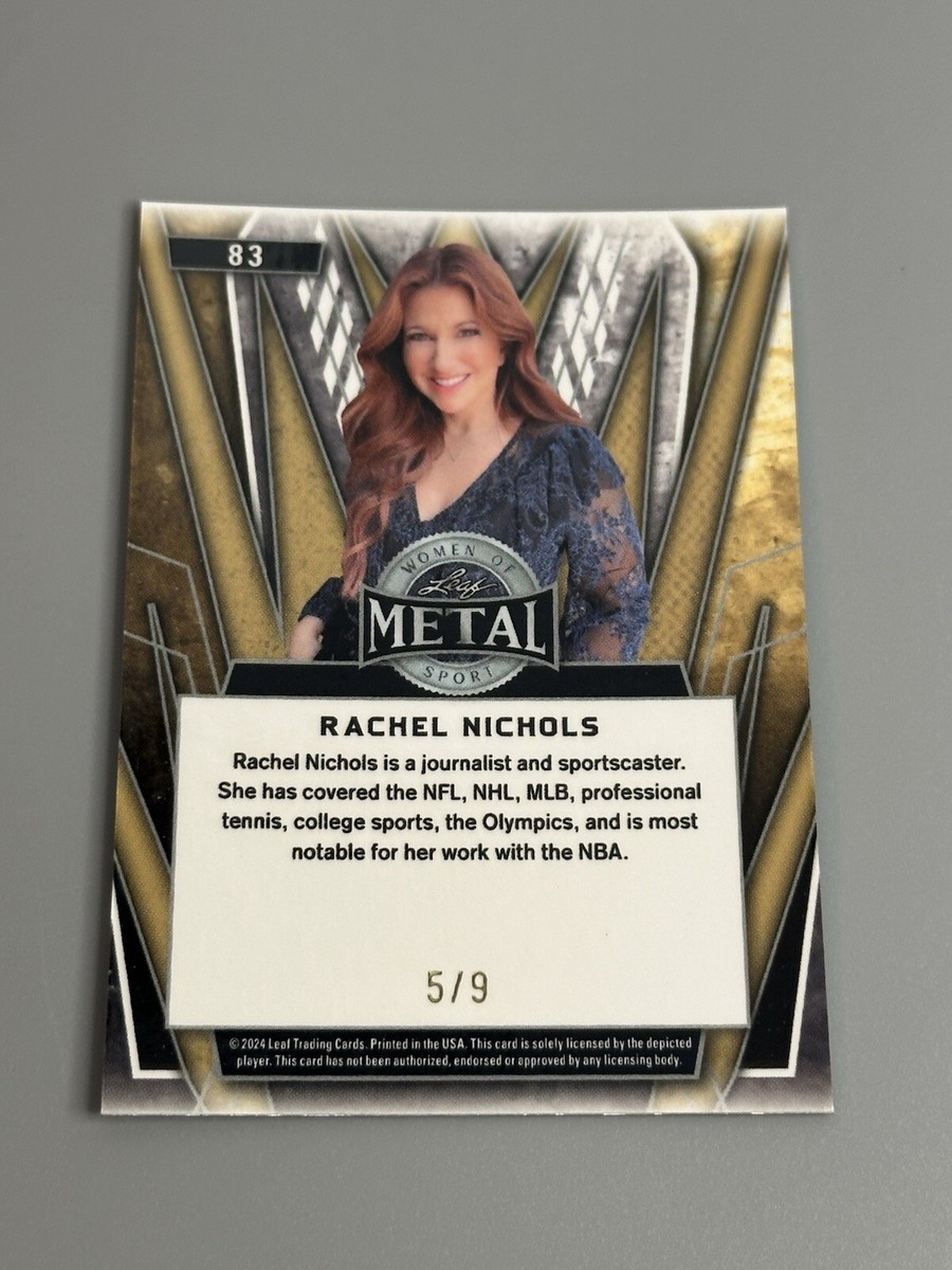 Rachel Nichols 2024 Leaf Women of Sport /9 Blue Mojo #83