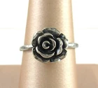 Israel .925 Sterling Silver Flower Ring Vintage Artisan size 8