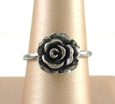 Israel .925 Sterling Silver Flower Ring Vintage Artisan size 8