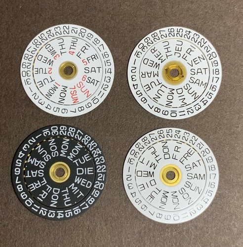 DAY / DATE DISC FOR ETA 2836-2 AUTOMATIC IN BLACK / WHITE WATCH PART SWISS  MADE | eBay