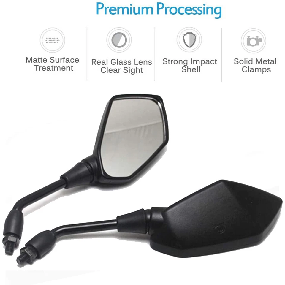 10mm Motorcycle Rearview Side Mirrors For Triumph Tiger 900 1050 1200 Explorer - Image 4 of 4