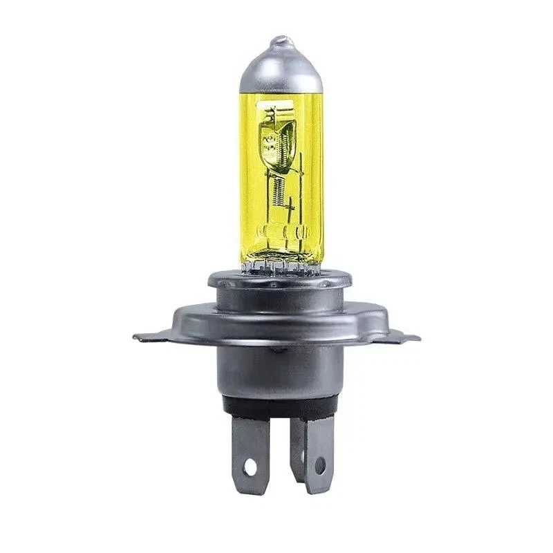 AMPOULE LAMPE H4 60/55W JAUNE YELLOW 3000K HALOGENE POUR FEU PHARE 12V P43t-38 - Image 2 of 4