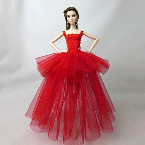 Rote Mode Kostüm Kleidung für 11,5 Zoll Puppenkleid Partykleider Outfits 1/6 Spielzeug - Bild 1 von 1
