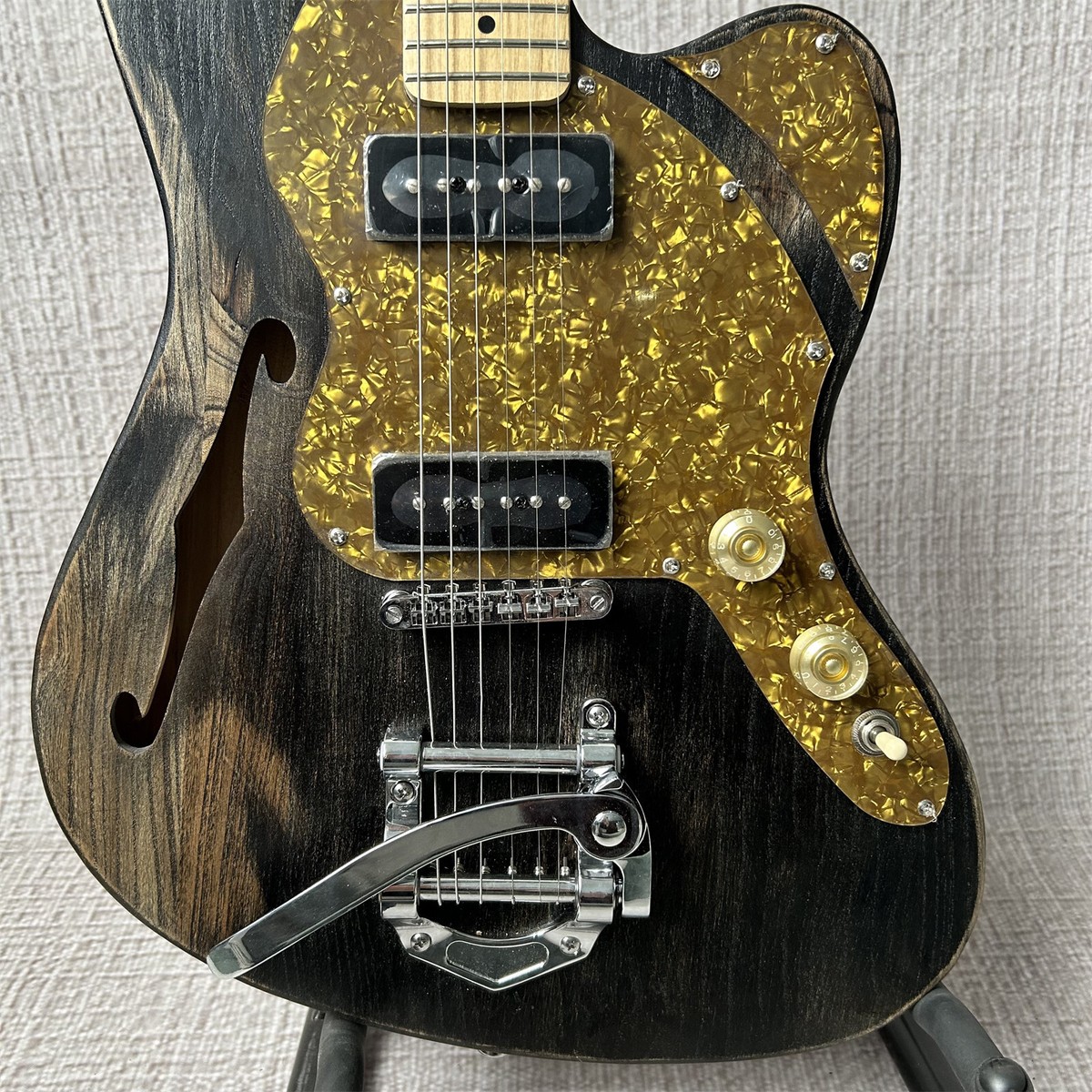 ☆ Custom Oder Relic Guitar ☆ Custom Electric Guitar: Relic Black, Alder, Maple F'board, 6