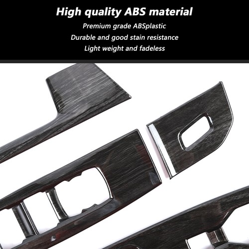 🌟Black Wood Door Window Control Switch Panel Trim Wrap Decor For Ford F150 21+ - Picture 14 of 14