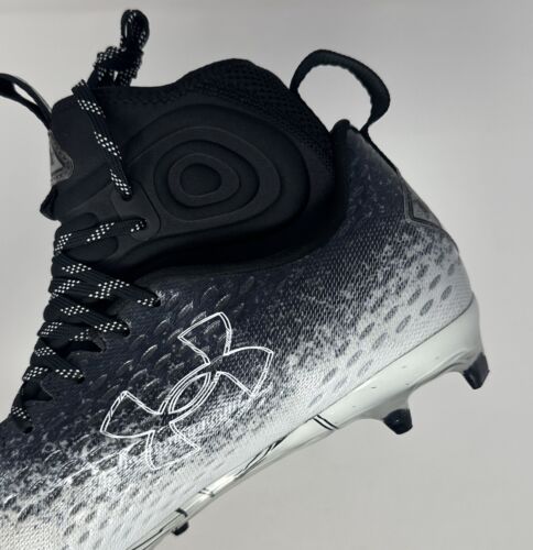 Under Armour Football Cleats Mens Spotlight Lux 2.0 Black White - Picture 15 of 17