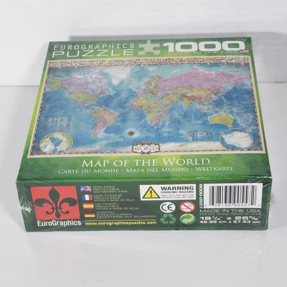 Eurographics Map Of The World 1000 Pieces Jigsaw Puzzle Brand New Made in USA  - Image 3 of 4