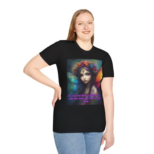 Verzaubertes T-Shirt Damen schwarz "Der Feenstaub leuchtet" Fee launisch süß Gothic - Bild 6 von 12