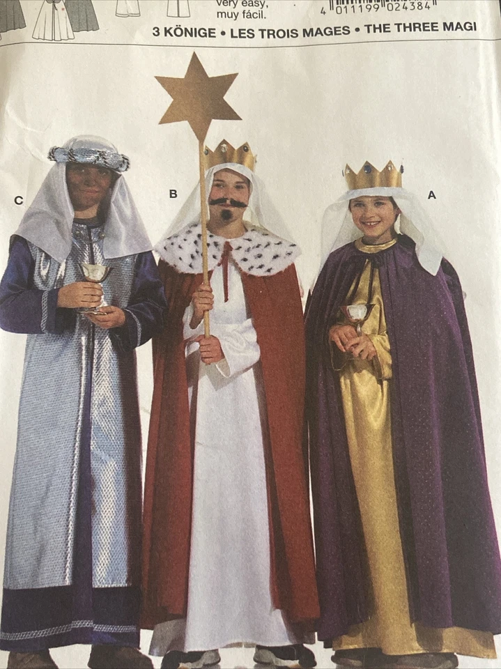 Burda Sewing Pattern Costume The Three Wise Men Uncut Nativity - Image 2 of 4
