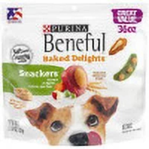 36 oz Pouch of Dog Treats, Baked Delights, Soft Peanut Butter, Apples & Carrots