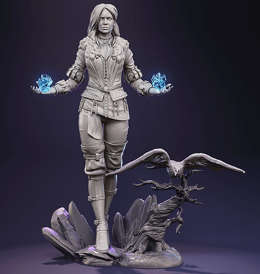 Yennefer - The Witcher | Garage Kit DIY Figur Statue UNBEMALT 3D Sammlerstück