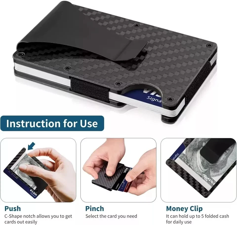 The Ridge Style Titanium Wallet with RFID Blocking Card Slots, Money Clip Usa - Image 4 of 4