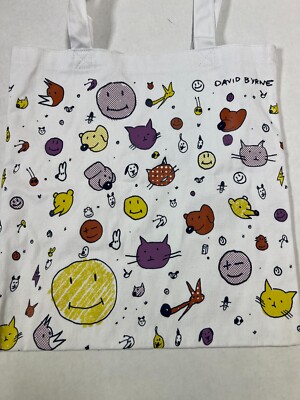 DAVID BYRNE トートバッグ 総柄 ハンドプリント David Byrne's AMERICAN UTOPIA Sketch Tote bag OFFICIAL MERCHANDISE