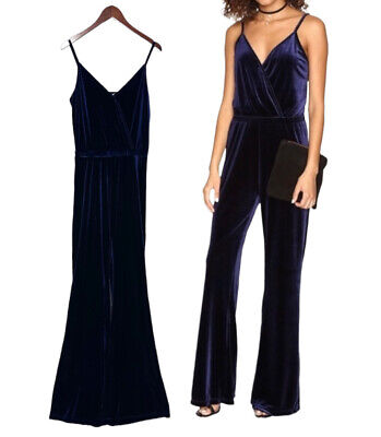 Buy Nelly Lux Velour Jumpsuit - Navy | Nelly.com