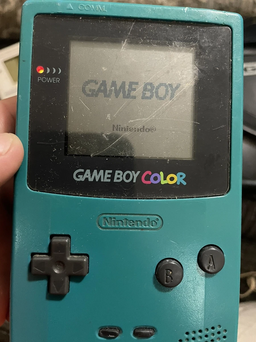 Nintendo Game Boy Color Handheld Game Console Teal With Pocket Bomberman WORKS