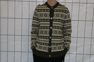 Vintage Style Geiger Strickpullover 90s / 90er Herren Gr. 52 Schurwolle Grün BG6