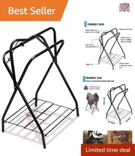 Portable Folding Saddle Rack Horse Stand for English Western Saddles 28L