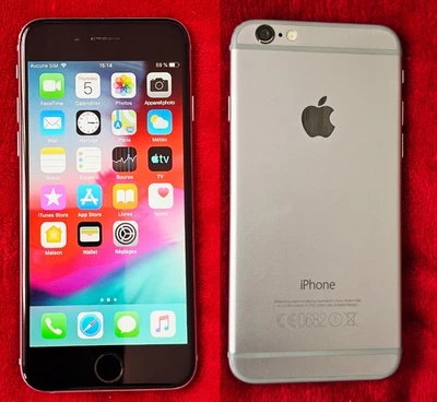 Apple iPhone 6 - 64 Go - Argent /Débloqué - bon État /Fonctionnel - batterie 98% - Photo 1/4