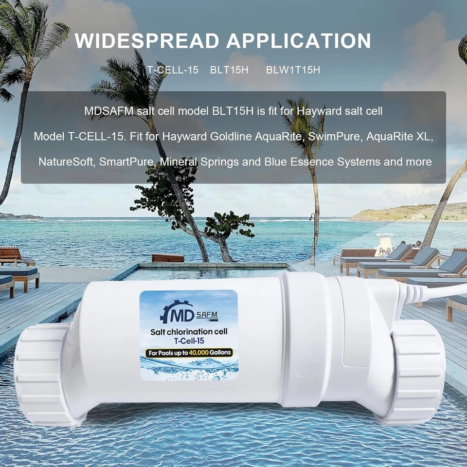 15K/20K/40K Gallens Turbo Cell Salt Chlorinator Pool For Hayward T-Cell-3/5/9/15 - Image 4 of 4