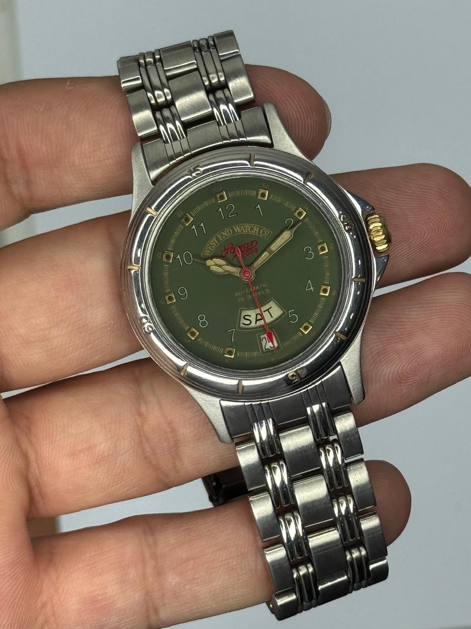 Watch 21 2000 Men's Watch Co Dial End Jewels Automatic Vintage West Sowar White - VintageWatches.PK Watch 21 2000 Men's Watch Co Dial End Jewels Automatic Vintage West Sowar White - vintagewatches.pk