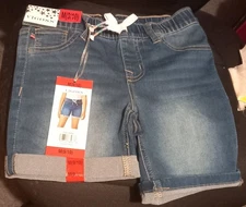 Vigoss Denim Mid Shorts, Regular Rise Super Stretch, Pull-On Waistband - Medium