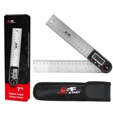 Digital Angle Finder Ruler 7 Inch / 200 mm Stainless Steel with Case, Digital