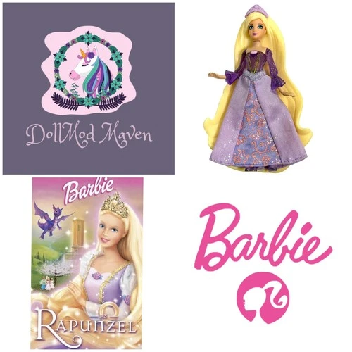 DollMod Maven🦄 2010 Barbie RAPUNZEL Princess 3” Doll Target Ex Mini Figure