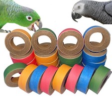 24Pcs Fatty Bagels Bird Toys for Parrots Durable Cardboard Chewing Shredding For