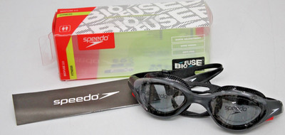 Speedo Futura Biofuse Flexiseal Schwimmbrille - schwarz/weiß/smoke NEU