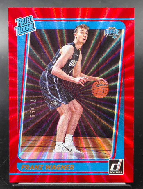 Franz Wagner 2021-22 Panini Donruss 70/99 Red Laser Rated Rookie RC #235