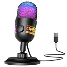 Siivton Gaming USB Microphone for PC,PS5/PS4, Laptop,Mac,with RGB Lighting,USB