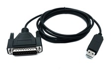 SYSTEM-S DB25 Kabel 180 cm RS232 IEEE 1248 Stecker zu USB 2.0 Typ A Stecker