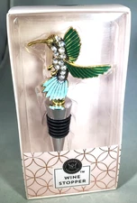 Blingy, Colorful Hummingbird Wine Bottle Stopper - New in Box