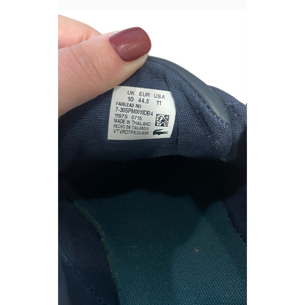 Sneakers basse Lacoste Fairlead in pelle navy taglia 11 foto 5