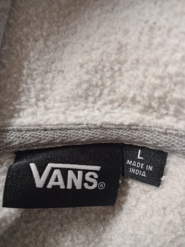 Vintage Vans Pull Over Hoodie Off The Wall L Grey California Bear Red Letter - Picture 7 of 7