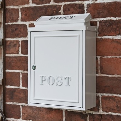 Wandbriefkasten ''Norfolk'' weiß - abschließbarer Briefkasten