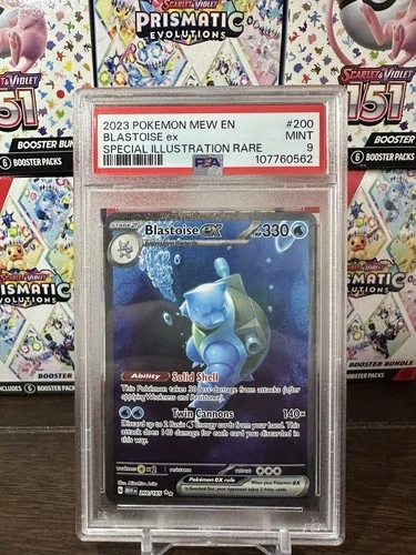 2023 POKEMON MEW EN BLASTOISE EX SPECIAL ILLUSTRATION RARE PSA 9 200/165