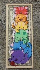 Purr... Ide 2/5 Real Money Dollar Art COA Collectable kitty LGBTQ Gay Love Meow